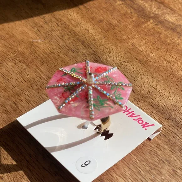Betsey Johnson® Island Umbrella Ring Size 9 - Picture 2 of 4